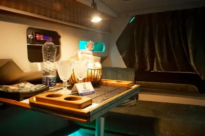 a small bathroom with a toilet and a sink at SLEEPBOAT YACHT in Porto