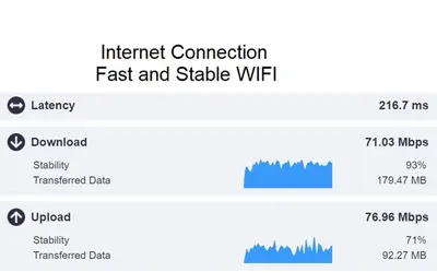 a diagram of the performance of the internet connection fast and stable wifi at Fontinha Square Apartments by Porto City Hosts in Porto