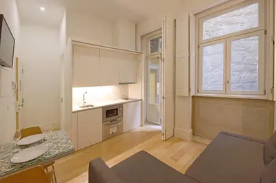 a kitchen with a sink and a counter top at FLH Porto Traditional Studio with Terrace in Porto
