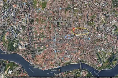 a map of a city and a river at HEART OF THE CITY 5 ! in Porto
