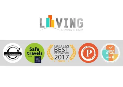 a set of logos for the livening best performing festival at Liiiving in Porto - City Design Apartments in Porto