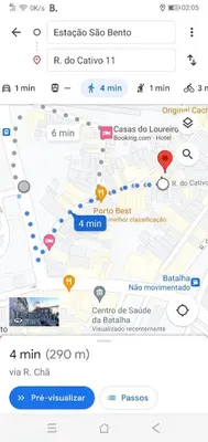 a screenshot of a cell phone with a map at Oporto Apartment Sé Catedral in Porto