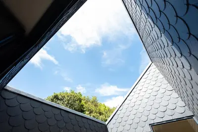 a view of the sky from a window of a building at Oporto INNside House in Porto