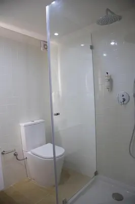 a bathroom with a toilet and a shower at TOP Porto in Porto