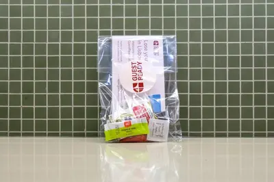 a package of food on a counter in a bathroom at GuestReady - Bolhão Market Place in Porto