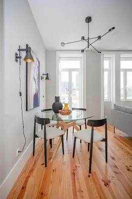 a living room with a couch and a table at Liiiving in Porto - Art Design Apartment in Porto