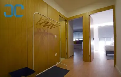 a room with a glass shower in a bedroom at Sogra Apartment by JC with Balcony in Porto