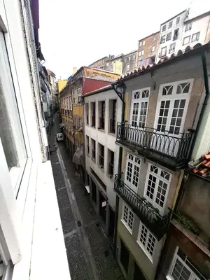 a view of a city street with buildings at A Window to Porto - Premium apartment by the River in Porto